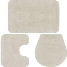 Blanc Tapis de bain vidaXL 133224 3-pack Blanc cm