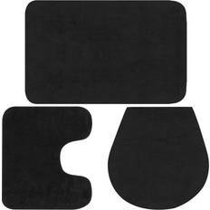 Solid Colour Bath Mats vidaXL 133221 3-pack Grey cm