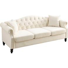 Chesterfield Sofas Bed Bath & Beyond Chesterfield Beige Sofa 80" 3 Seater