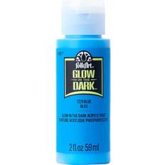 Plaid Folkart Glow in The Dark Acrylic Paint Blue