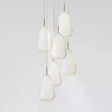 Nuura Anoli 6 Gold & Opal White Pendant Lamp ∅ 46.5cm