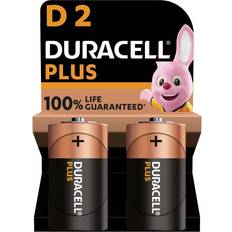 Alkaline - Batteries - Disposable Battery Batteries & Chargers Duracell D Plus Power 2-pack