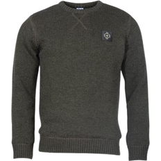 Scope Knitted Crew Jumper - Green