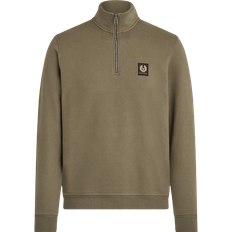 Belstaff Men's Quarter Zip Sweatshirt - True Olive