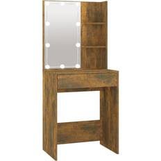 Marron Coiffeuses vidaXL 60x40x140cm Smoked Oak Coiffeuse 40x60cm