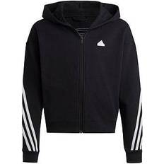 adidas Kid's Future Icons 3-Stripes Full Zip Hoodie - Black/White (IC0118)