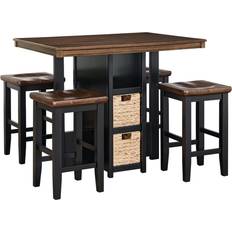 Ashley Dining Sets Ashley Dolingham Modern Black/Dark Brown Dining Set 45x32" 5