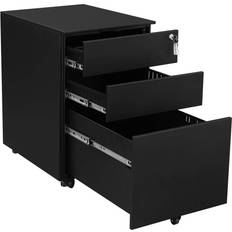 Songmics Cabinets Songmics Mobile Black Storage Cabinet