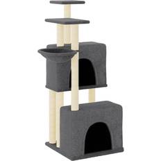 vidaXL Cat Tree with Sisal Scratching Posts 122 cm Dark Grey