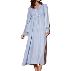 Polyester Nattlinnen Shein Contrast Lace Detail Nightdress