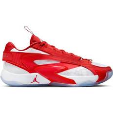 Red - Women Basketball Shoes NIKE Luka 2 Team Bank - White/Pure Platinum/University Red