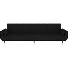 VidaXL Canapé-Lit Canapés vidaXL Velvet Black Canapé 220cm Canapé 2 Places