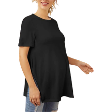 XXS Gravid- & Amningskläder Shein Maternity Split Hem Solid Tee
