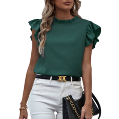 Shein Mock Neck Ruffle Sleeve Blouse