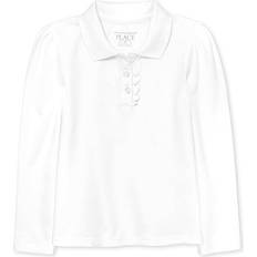 The Children's Place Girls Uniform Ruffle Pique Polo - White (2044389-10)