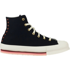 Converse Infant Chuck Taylor All Star Hi Lift Hearts Trainer - Black / Moms Potato Salad / Back Alley Brick