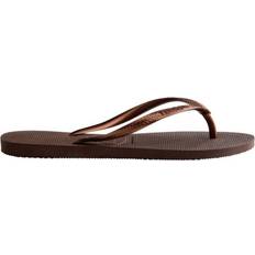 Havaianas Sloffen en Sandalen Havaianas Slim - Dark Brown/Metal Acoused