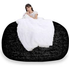 Velvet Bean Bags Fafad Giant Black Bean Bag