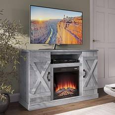 Tv stand light wood Belleze Veropeso Light Gray TV Bench 15.4x30.7"