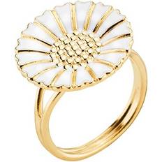 Lund Copenhagen Ringe Lund Copenhagen Daisy Ring 18mm - Gold/White