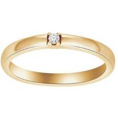Siersbøl HEART 14kt. guldring m/dia. x 0.03ct W/SI