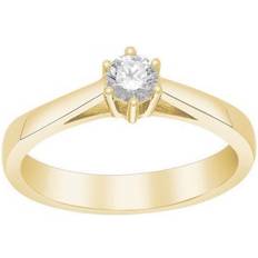Guld Ringe Siersbøl 14kt. Afrodite guldring m. 0.25ct WSI
