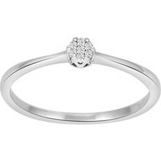 Hvid - Hvidguld Ringe Siersbøl 14Kt Hvidguldsring m/0.03ct W/SI Diamanter 002BR6