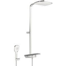 Hansa Duschsystem Thermo Cool Anti-Kalk-Technik Ausladung 401 mm 80C 58650171 Cromo, Gris