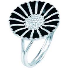 Lund Copenhagen marguerit ring mm sølv/sort 907018-S