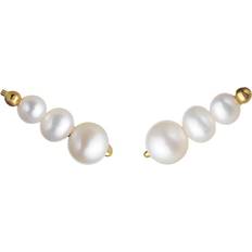 ByBiehl Aura Earclimbers Small - Gold/Pearls