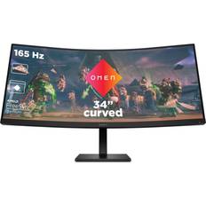 HP 3440x1440 (UltraWide) Monitors HP OMEN 34c WQHD 165Hz Curved Gaming Monitor