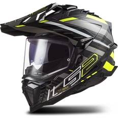 LS2 MX701 Explorer Carbon Edge Black/Hi-Vis Yellow Casco Adulto