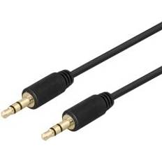 Deltaco Minijack-kabel 3m 2x3.5mm 3m