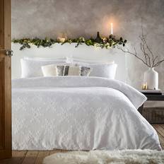 Textiles Furn Snowflake Tufted Cotton Set Duvet Cover White