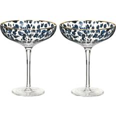 Freemans Frida Set of 2 Leopard Print Cocktail Drinking Glass 2pcs