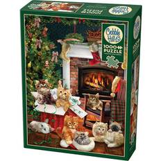 Cobblehill Puslespil Kattenes jul 1000 brikker
