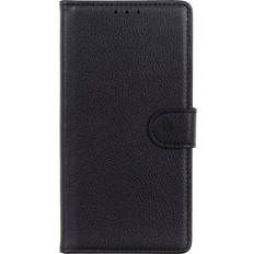 MAULUND Samsung Galaxy S22 Ultra Litchi Læder Cover m. Pung Sort