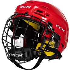 Hockey su ghiaccio CCM Caschi Hockey su Ghiaccio Rosso Adulti TACKS 210 Combo rosso