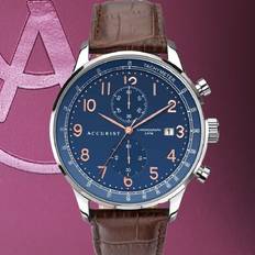 Accurist Herr Armbandsur Accurist Brown & Blue Chronograph 7196