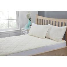 Cascade Teddy Bear Fleece Mattress Cover White