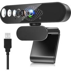 Webcams Usb webcam, 1080p streaming webcam with microphone for pc,mac, laptop, plug uk1