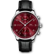 IWC Polshorloges IWC Schaffhausen Portugieser Automatic Chronograph 41mm and Alligator Watch, Ref. No. IW371616 Men Burgundy