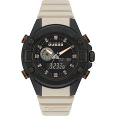 Beige Armbåndsure Guess GW0269G1 Sort/Gummi Ø47 mm