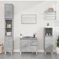 Tall Bathroom Cabinets vidaXL concrete grey Bathroom Cupboard Engineered