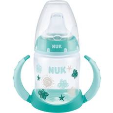 Nuk First Choice Tudekop 150ml med Temperaturkontrol og Silikone Sut, Skyer/Grøn