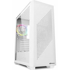 Micro-ATX Computerbehuizingen uitverkoop Sharkoon VS9 RGB Tower Behuizing Wit