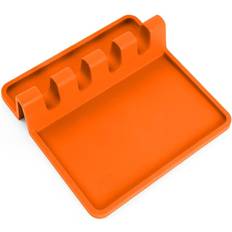 Orange Utensil Holders Zulay Kitchen Silicone Rest with Drip Pad Utensil Holder