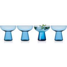 Blue Cocktail Glasses Mikasa 18-Oz Phoebe Margarita Set Cocktail Glass 4