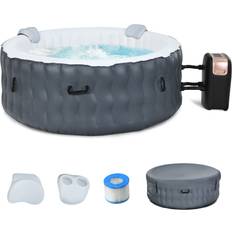 Bubble Function Hot Tubs Gymax Inflatable Hot Tub Smart Filtration Bubble