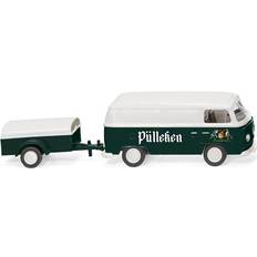 Volkswagen t2 bus Wiking Bus model H0 0300 05 Volkswagen VW VW T2 Kastenwagen mit Anhänger Pülleken
